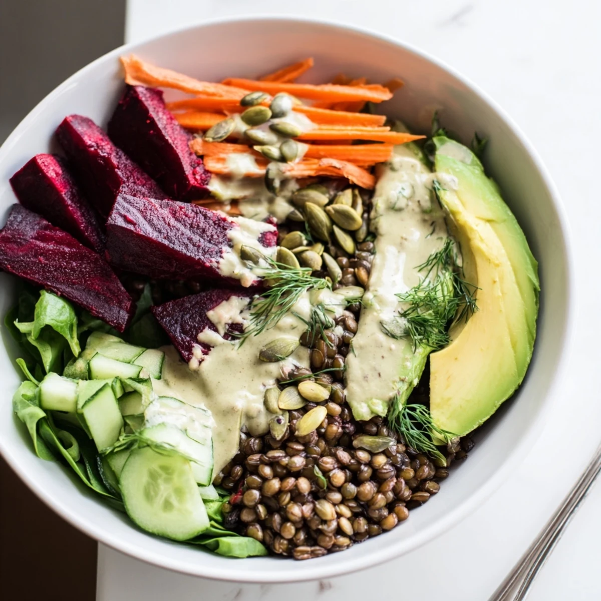 Linsen Rote Bete Power Bowl