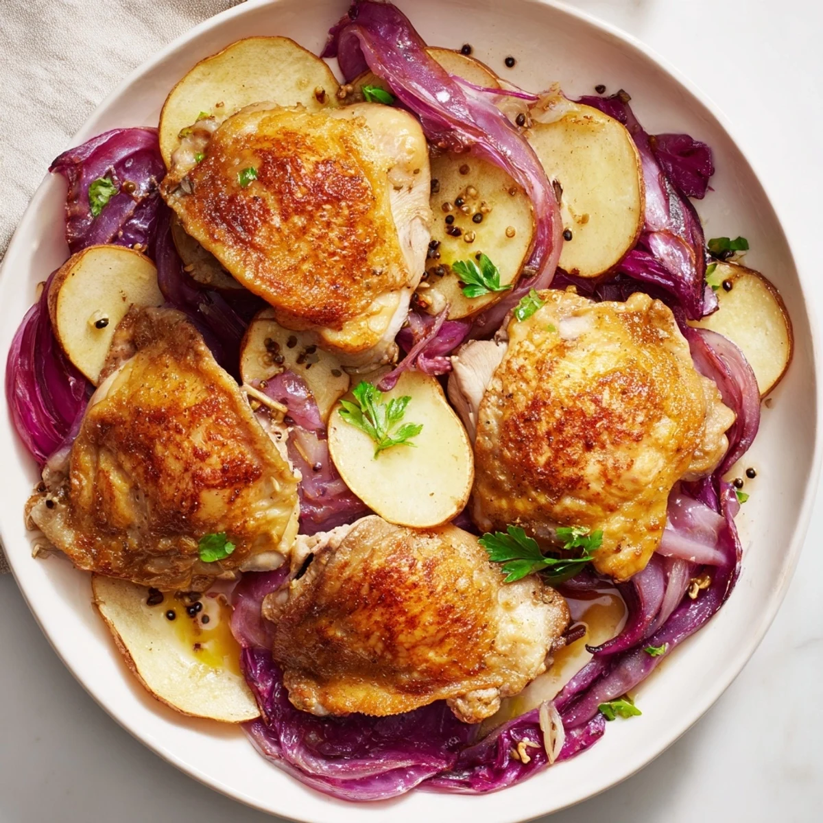 Oktoberfest Huhn Rotkohl