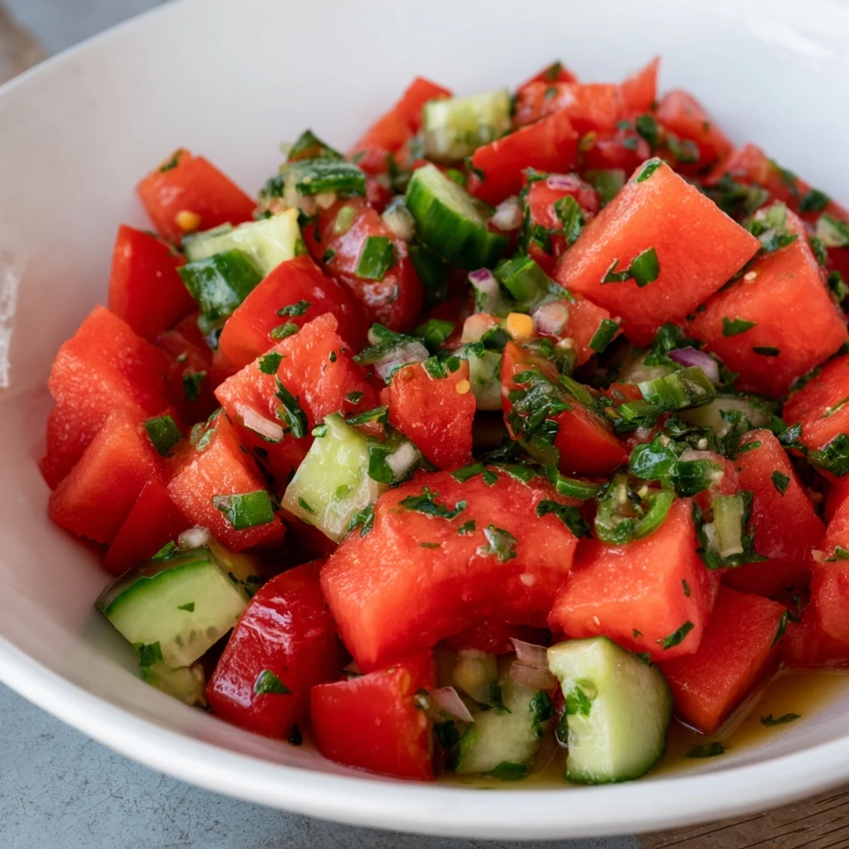 Here are the three ALT texts for the Pickled Cucumber Pico de Gallo, suitable for a visually impaired user and optimized for US food blogging SEO: