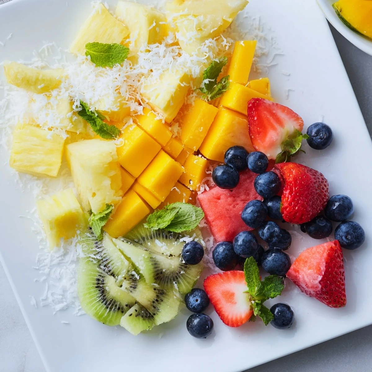 Tropische Ananas Fruchtplatte