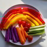 Bunte Gemüse Sticks Bogen