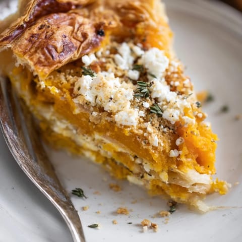 Herzhafte Kürbis Käse Tarte