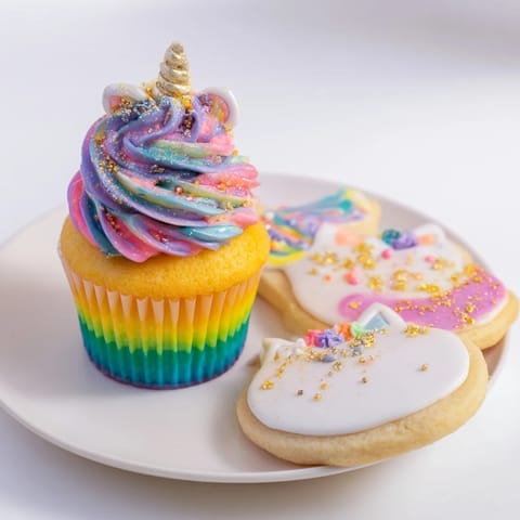 Magische Einhorn Dessert Tisch