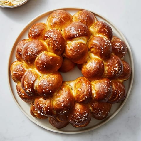 Pretzel Kranz mit Spinatdip #79