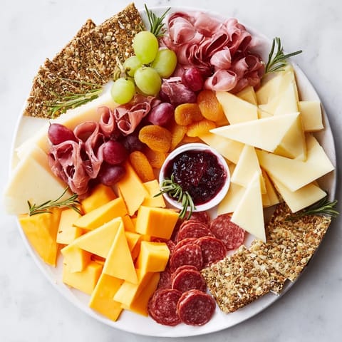 Geometrische Käse Wurst Platte