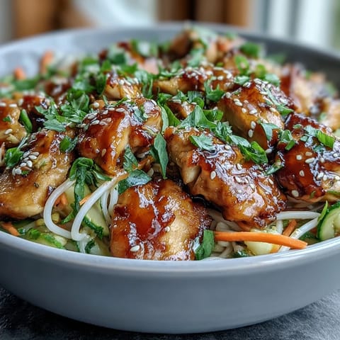 Asiatische Hähnchen Nudelschale