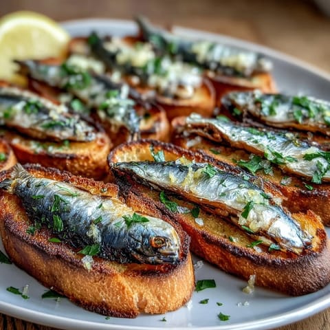 Crostini mit Sardinen Zitrone