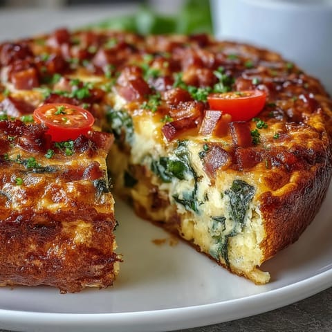 Schinken Swiss Frittata einfach