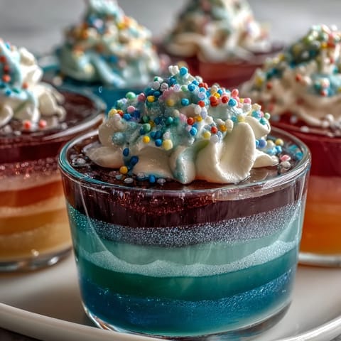 Rainbow Jello Cups für Kinder