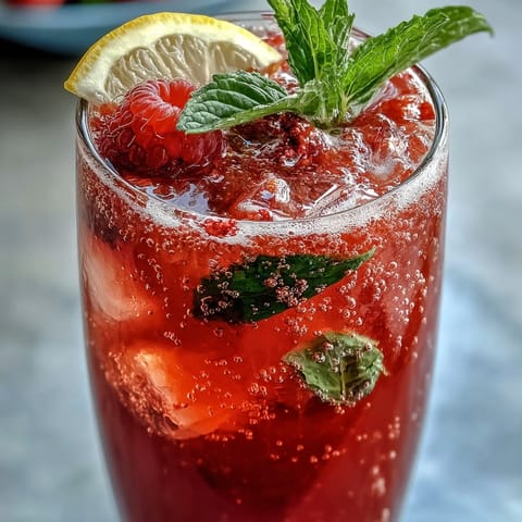 Himbeer Zitronen Spritz Mocktail