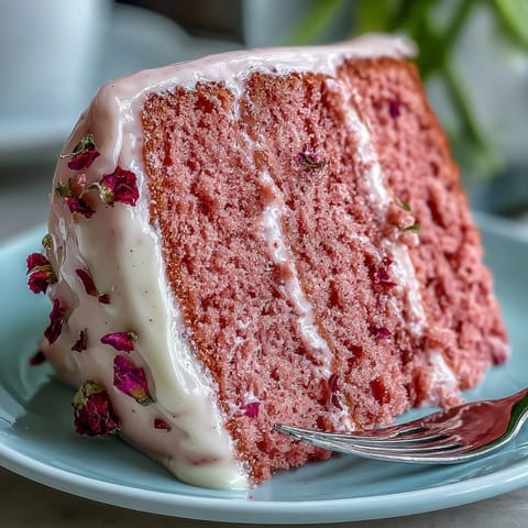 Zartrosa Bridal Shower Rosé Velvet Cake mit glänzendem Gold-Drip.