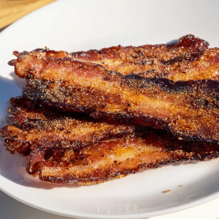 Crispy Snoop Dogg Billionaire Bacon, a delightful indulgence, offering a sweet, savory, and smoky snack.