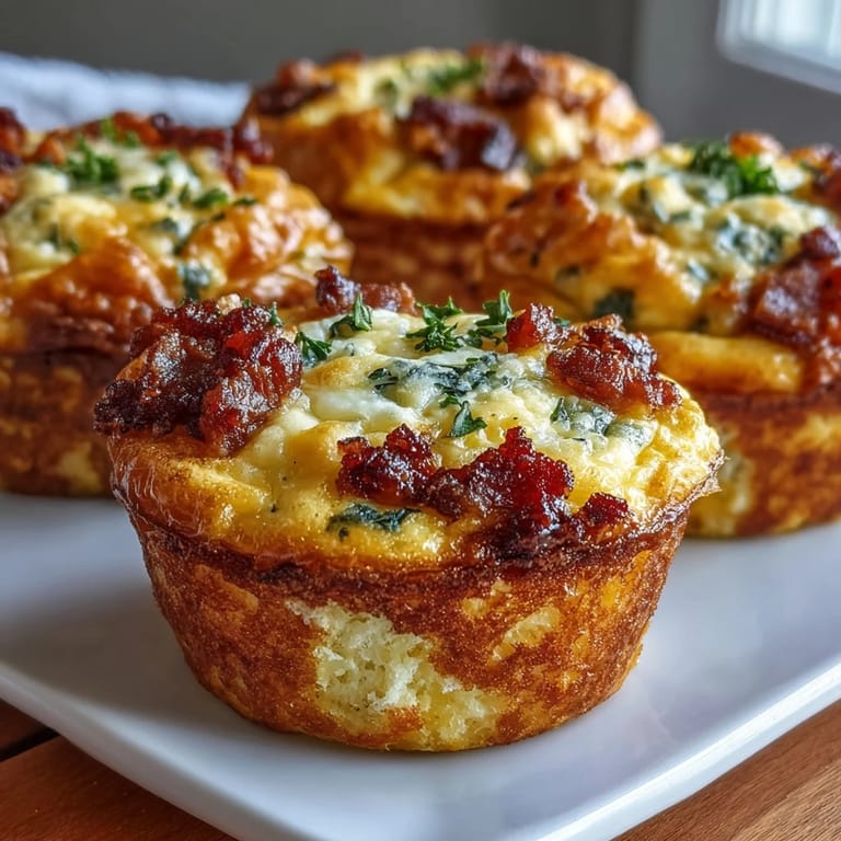 Genussreife Ranch & Cheddar Egg Muffin Cups mit frischen Schnittlauchringen und scharfem Cheddar als Meal-Prep.